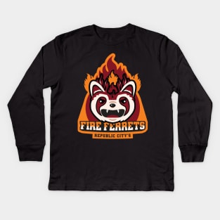 Fire Ferrets! Kids Long Sleeve T-Shirt